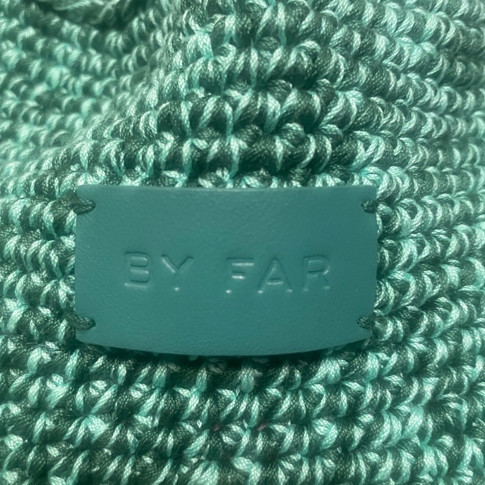 BY FAR Teal Knit Women's Bag